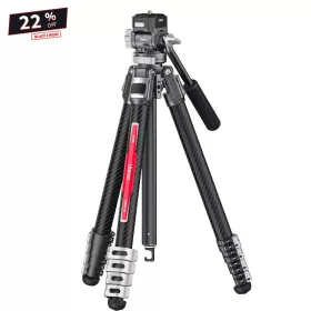   Ulanzi TT09 Video-Go Carbon Fiber Szénszálas Tripod (142cm Állvány) + Fluid-fej