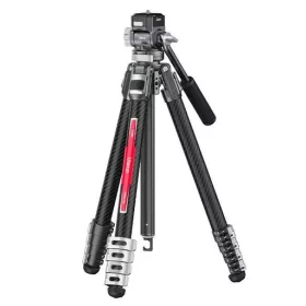  Ulanzi TT09 VideoGo Claw Szénszálas Tripod -Carbon-fiber Utazó Állvány (142cm) +Claw Gyorskioldó