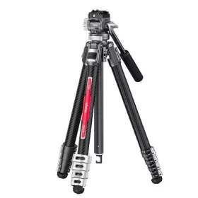   Ulanzi TT09 VideoGo F38 Szénszálas Tripod -Carbon-fiber Utazó Állvány (142cm) +F38 Gyorskioldó