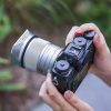 Viltrox 23mm 33mm 56mm F1.4 fém négyzet alakú Napellenző -Lenshood ezüst
