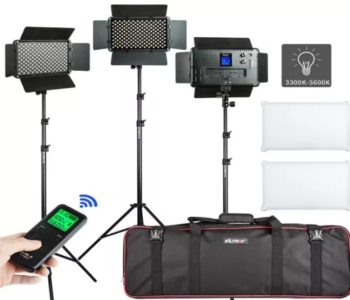 Viltrox VL-D640T LED Lámpa Trio Kit - 3200K–5600K  - 40W