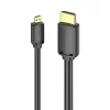 Vention HDMI-D - HDMI-A Kábel, - 1m, 4K 60Hz (AGIBF)