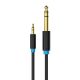 Vention BABBD 3,5mm TRS-6,35mm audiokábel, 0,5méter (Fekete)