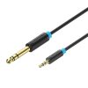 Vention BABBG TRS 3,5mm-6,35mm jack audiókábel, 1,5m  (Fekete)