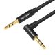 Vention 3,5mm derékszögű mini jack–AUX kábel 0,5m (Fekete)