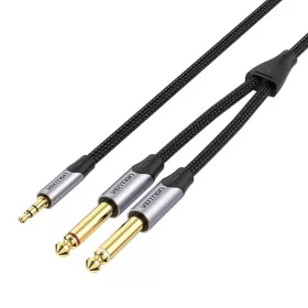   Vention BARHG 3,5mm mini jack–2× 6,5mm jack kábel, 1,5m (szürke)