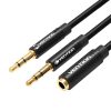 Vention BBUBY 2x 3.5mm audiokábel 0,3m (Fekete)