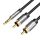 Vention BCFBF 2xRCA–3.5mm audiokábel, 1m (Fekete)