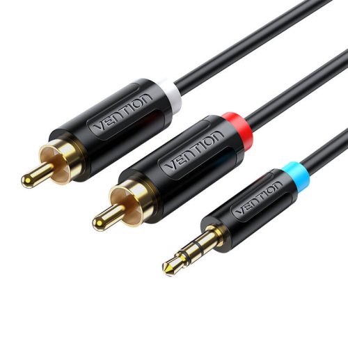 Vention 3.5mm Mini Jack–2x RCA kábel 3m (Fekete)