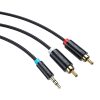 Vention 3.5mm Mini Jack–2x RCA kábel 3m (Fekete)