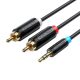 Vention 3.5mm TRRS–2× RCA adapterkábel 5m (Fekete)