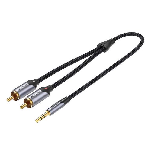 Vention BCNBD 2xRCA–3.5mm audiokábel , 0,5m (szürke)