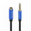 Vention TRRS 3,5mm Male–3,5mm Female audio hosszabbító kábel 2m (kék)