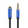 Vention 3,5mm TRRS jack hosszabbító kábel, 3m (kék)