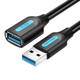   Vention USB 3.0 Hosszabbító Kábel, Male-Female, 1,5m, (Fekete) (CBHBG)