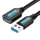 Vention USB 3.0 Hosszabbító Kábel, Male-Female, 2m, (Fekete) (CBHBH)
