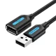 Vention USB 2.0 Hosszabbító Kábel, 0.5m, (Fekete) (CBIBD)