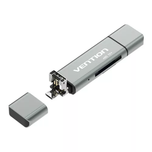 Vention Többfunkciós USB2.0 Kártyaolvasó (Szürke) (CCJH0)