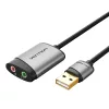 Vention USB Hangkártya 3.5mm TRS Csatlakozó , 0.15m (CDKHB)