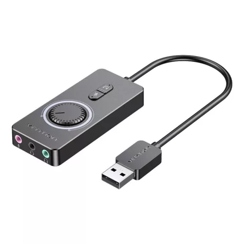 Vention USB 2.0 Külső Hangkártya - 1m (Fekete) (CDRBF)