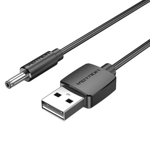 Vention USB-A - DC 3,5mm Csatlakozó Kábel, - 1m, (Fekete) (CEXBF)