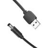 Vention USB 2.0 - DC 5.5mm Tápkábel - 1m (Fekete) (CEYBF)
