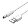 Vention USB 2.0 - DC 5.5mm Tápkábel 1,5m (Fehér) (CEYWG)
