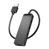 Vention 4 Portos USB 2.0 Elosztó Tápegységgel, 0.15m, (Fekete) (CHMBB)