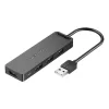 Vention 4 Portos USB 2.0 Elosztó Tápegységgel, 0.15m, (Fekete) (CHMBB)