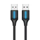 Vention USB 2.0 Kábel 0.25m (Fekete) PVC (COJBC)
