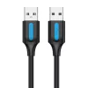 Vention USB 2.0 Kábel 0,5 m (Fekete) PVC (COJBD)