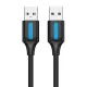 Vention USB 2.0 Kábel 0,5 m (Fekete) PVC (COJBD)