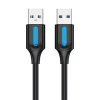Vention USB 2.0 Kábel 2A 2m (Fekete) PVC (COJBH)