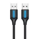 Vention USB 2.0 Kábel 2A 2m (Fekete) PVC (COJBH)