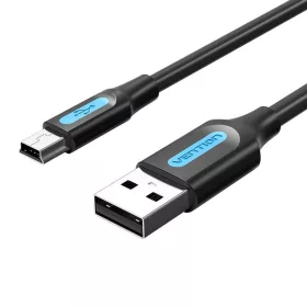 Vention 2m USB 2.0 A-Mini-B Kábel (Fekete) (COMBH)