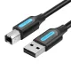 Vention USB 2.0 A-B Kábel 5m (Fekete) PVC (COQBJ)