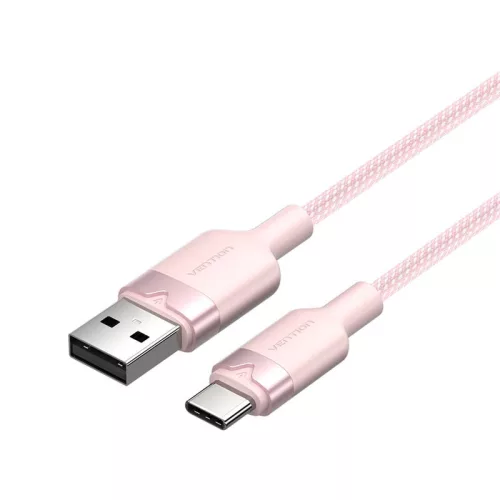 Vention USB-C 3A (Rózsaszín) Adatkábel- 1m (CTNPF)