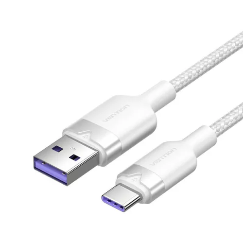 Vention USB-C 6A Gyorstöltőkábel - 1m (Fehér) (CTOWF)