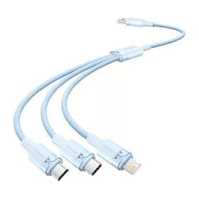 Vention 3in1 USB 2.0 Kábel 1.5M, 3A, (Kék) (CTPLG)