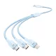Vention 3in1 USB 2.0 Kábel 1.5M, 3A, (Kék) (CTPLG)