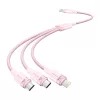 Vention 3in1 USB 2.0 Kábel, 1.5M, (Rózsaszín) (CTPPG)
