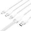Vention 3in1 USB 2.0 Kábel 1.5M, 3A, (Fehér) (CTPWG)