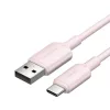 Vention USB-A És USB-C 3A (Rózsaszín) Kábel - 1m (CTQPF)