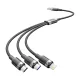 Vention 3in1 USB 2.0 A Kábel 1.5M, 6A, (Fekete) (CTRBG)