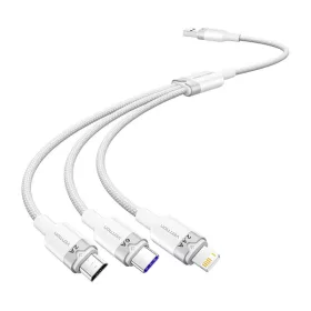 Vention 3in1 USB 2.0 Kábel 1.5M, 6A, (Fehér) (CTRWG)