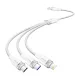 Vention 3in1 USB 2.0 Kábel 1.5M, 6A, (Fehér) (CTRWG)