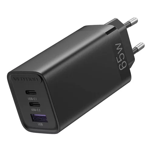 Vention 65W GaN Hálózati Töltő 2xUSB-C 1xUSB-A (FEDB0-EU)