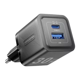 Vention 30W GaN USB-C És USB-A Fali Töltő (FEQB0-EU)