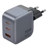 Vention 70W GaN USB-C És USB-A Gyors Töltő (Szürke) (FEXH0-EU)