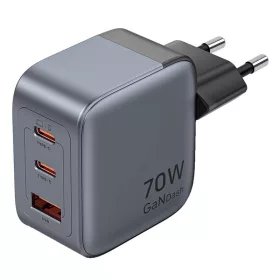   Vention 70W GaN USB-C És USB-A Gyors Töltő (Szürke) (FEXH0-EU)